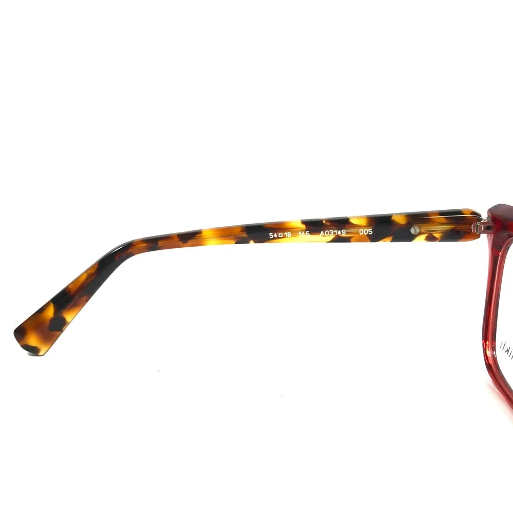 Alain Mikli Eyeglasses Frames A03149 005 Red Tortoise Square Full Rim 54-18-145